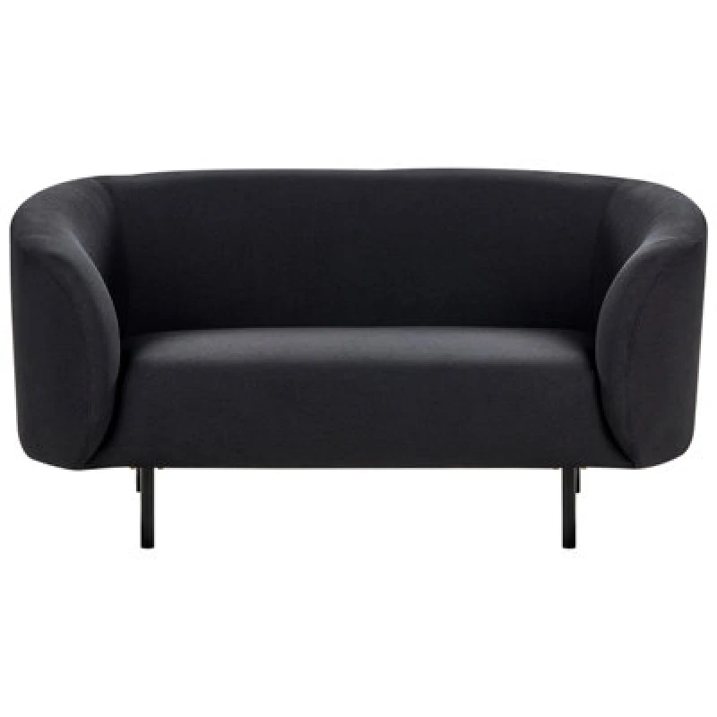 Image of Beliani Sofa 2 Seater Loen Fabric Black