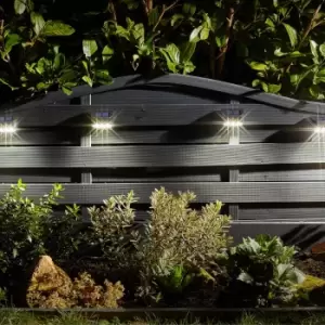 Image of Smart Solar Wall, Fence and Post Light - 4 Pack