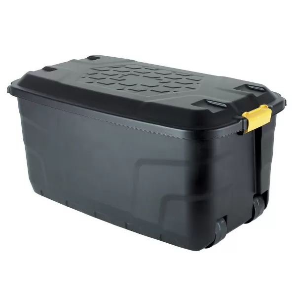 image of Strata Heavy Duty Storage Box 110 Litre, Black