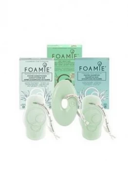 image of Foamie 2-In-1 Body Bar Mint To Be Fresh, Aloe Shampoo Bar, Aloe Conditioner Bar