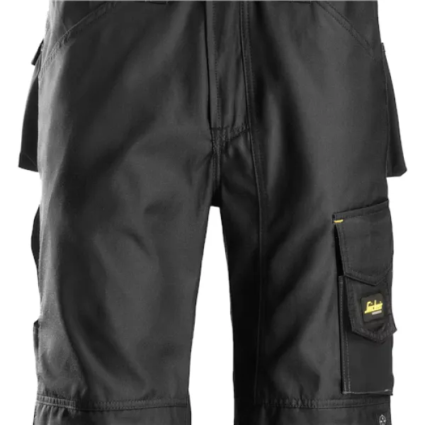 image of Snickers Craftsmen One Piece Trousers, DuraTwill - Black - Waist 33" Inside leg 30"