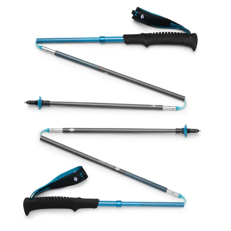 Image of Trekking poles Black Diamond Distance Carbon Z Poles (x2) Bleu Unisex 105 cm