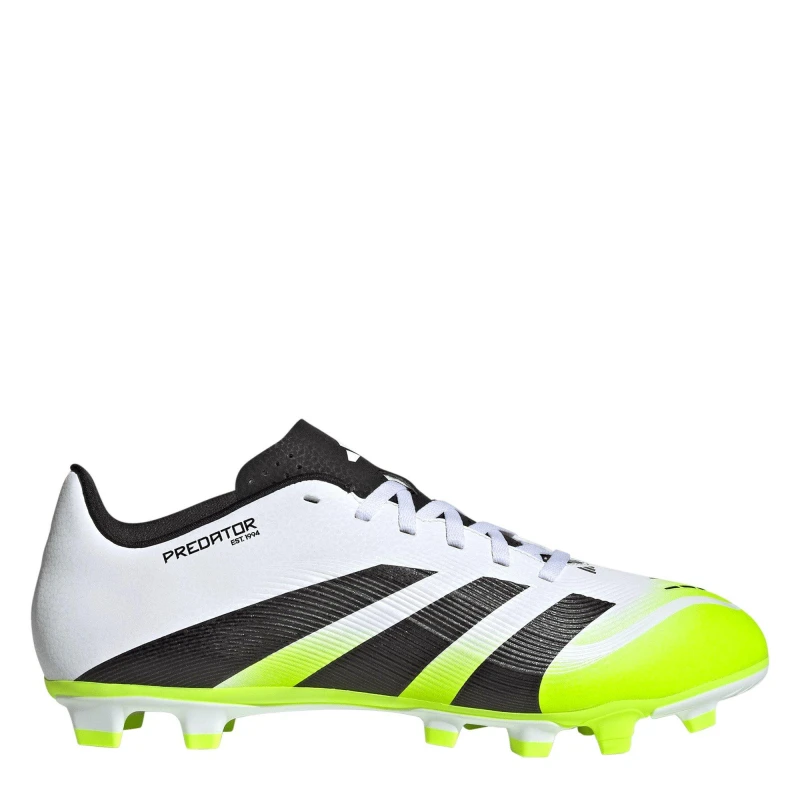 Image of adidas Predator Club Firm Ground Football Boots White/Blk/Lemon male 8 (42)