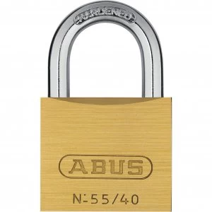 image of Abus 55 Series Basic Brass Padlock Keyed Alike 40mm Standard 5401