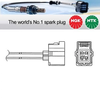 Image of 1x NGK NTK Oxygen O2 Lambda Sensor OZA571-C10 OZA571C10 (1836)