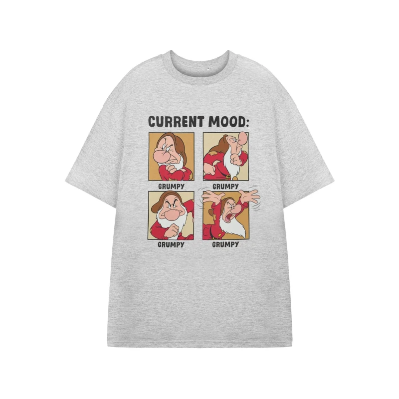 Image of Disney Men Short Sleeved T-Shirt in Grey Size: Small Grey S Male 5063203907052
