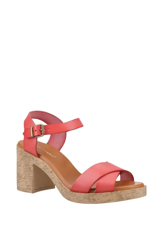 Image of Hush Puppies Georgia Cork Sandal Coral