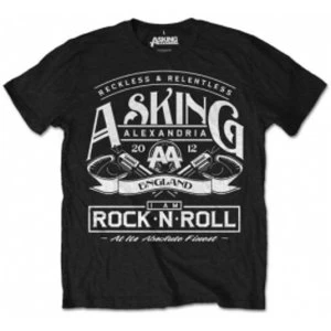 image of Asking Alexandria RocknRoll Mens Black T Shirt: Large