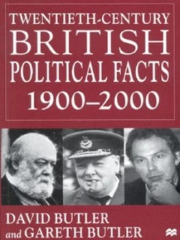 Image of Twentieth-Century British Political Facts 1900-2000 by D. Butler Paperback