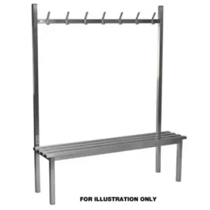 Image of Slingsby Aqua Solo Stainless Steel Changing Room Bench - Stainless Steel 1000mm