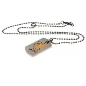 Image of Liverpool FC Bi Colour Cut Out Dog Tag And Chain (One Size) (Silver)