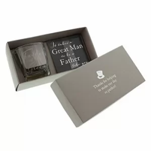 image of Amore By Juliana Father of the Groom Whisky Glass & Coaster