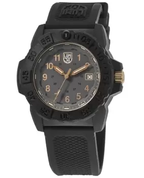 image of Luminox Navy Seal Military Dive Grey Dial Rubber Strap Mens Watch XS.3508.GOLD XS.3508.GOLD