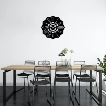 image of Metal Wall Clock 25 - Black Decorative Metal Wall Clock