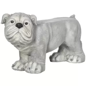 Image of Outsunny Realistic Pekingese Sculpture, Garden Statue / Garden Stool, Outdoor Dog Ornament Home Decoration