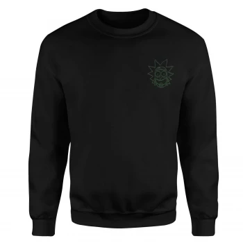 image of Rick and Morty Rick Embroidered Unisex Sweatshirt - Black - L