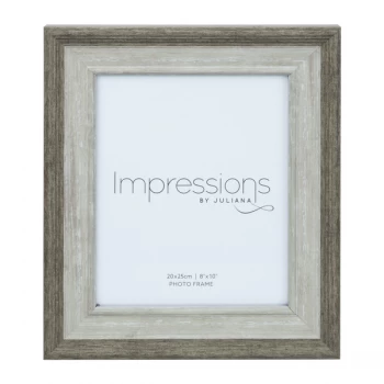 image of 8" x 10" - Impressions Grey Wash Wood Effect Photo Frame