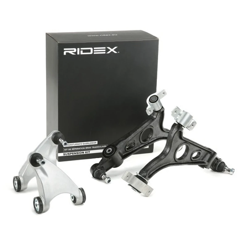 Image of RIDEX 772S0585 Control arm repair kit with ball joint, Front Axle Suspension Kit (772)