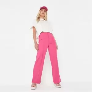 Missguided Tailored Straight Leg Trouser - Red