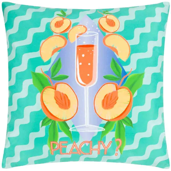 Image of furn. Peachy Abstract Polyester Filled Outdoor Cushion 5025532799654
