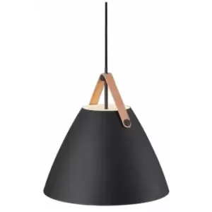 image of Nordlux Strap 36cm Dome Pendant Ceiling Light Black, E27