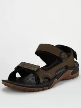 Image of Jack Wolfskin Lakewood Cruise Sandals - Brown , Brown, Size 11, Men