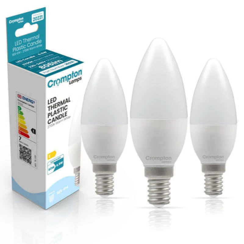 Image of Crompton Lamps LED Candle 6.5W E14 Warm White Opal (60W Eqv)