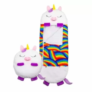 image of Happy Nappers White Unicorn Large Sleeping Bag