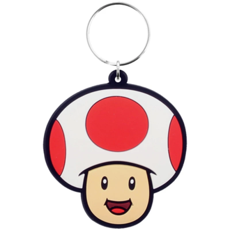 Image of Super Mario Toad Rubber Keyring Multicolor Unisex One Size