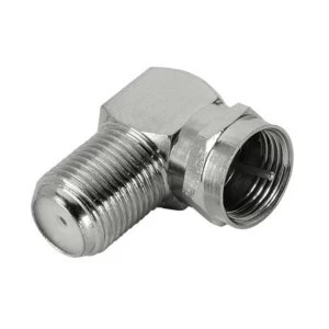 Image of Hama SAT Adapter, F plug - F socket, 90°