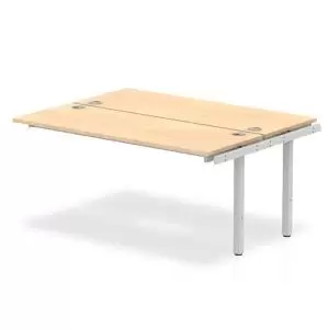 Image of Impulse Bench B2B Ext Kit 1600 Silver Frame Office Bench Desk Maple