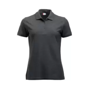 Image of Clique Womens/Ladies Manhattan Melange Polo Shirt (S) (Anthracite Melange)