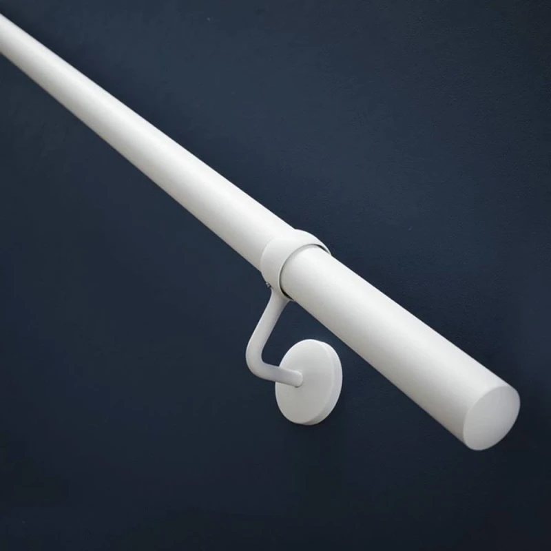 Image of Forgeworks Matt White Premium Easy Install Indoor Modern Stair Handrail Kit 3.6m White Unisex