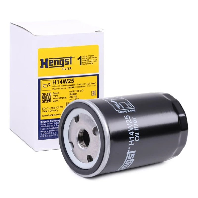 Image of Oil filter HENGST FILTER H14W25