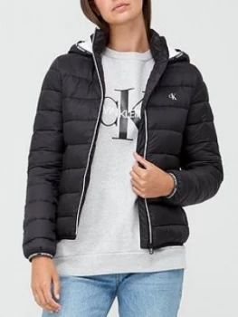 Image of Calvin Klein Jeans Logo Binding Lightweight Padded Jacket - Black