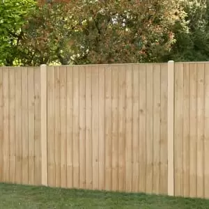 image of Forest Garden Pressure Treated Closeboard Fence Panel - 1830 x 1540mm - 6 x 5ft - Pack of 4