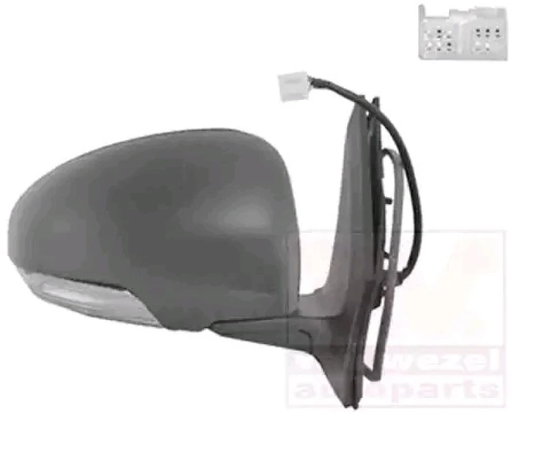 Image of VAN WEZEL 5410806 Wing mirror * HAGUS * Right, for electric mirror adjustment, primed Outside Mirror (50)