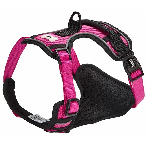 image of BUNTY Bunty - Soft Padded Comfortable Fabric Dog Puppy Pet Adjustable Outdoor Harness - Pink - Medium AFRA-HG-PET-0063#PK-M