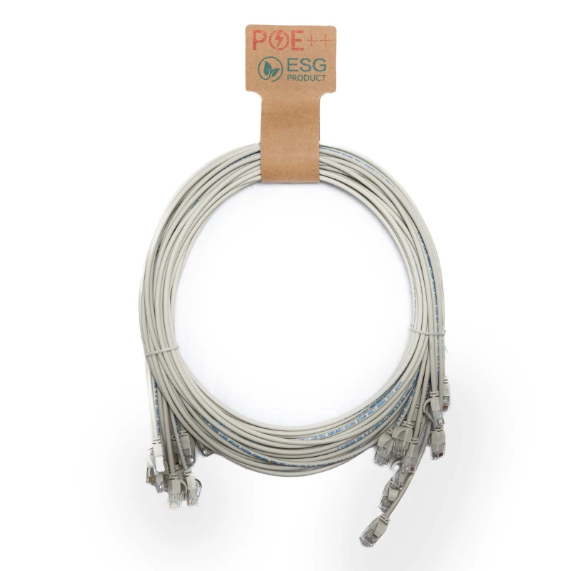 Image of Cablenet Cablenet 0.5m Cat6a RJ45 Grey U/FTP LSOH 30AWG Slim Snagless Booted Patch Lead (PK10) SL65-1005P