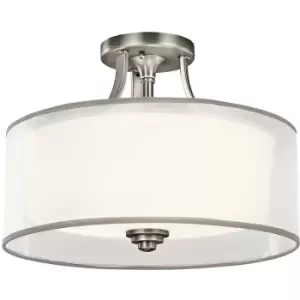 Image of Elstead Lacey 3 Light Semi-Flush Mount, Antique Pewter, E27