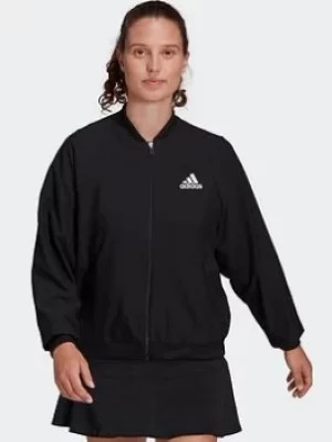 Image of adidas Melbourne Tennis Jacket, Black/White Size XS Women