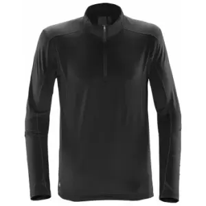 image of Stormtech Mens Pulse Zip Neck Fleece Top (M) (Black/Carbon)