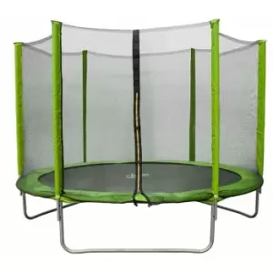 image of Airwave - Outdoor 10FT Trampoline With Safety Enclosure For Kids - Green - Green