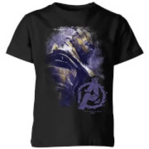 Image of Avengers Endgame Thanos Brushed Kids T-Shirt - Black - 11-12 Years