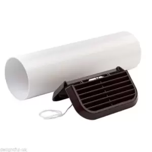Image of Xpelair The Simply Silent Contour Wall Kit Square Brown - 92994AB