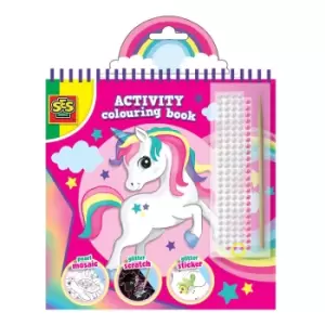 Image of SES Creative 3-in-1 Activity Glitter Colouring Book, Three Years...