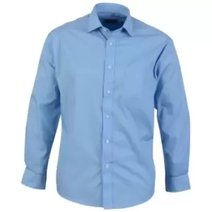 Image of Absolute Apparel Mens Long Sleeved Classic Poplin Shirt (XL) (Light Blue)