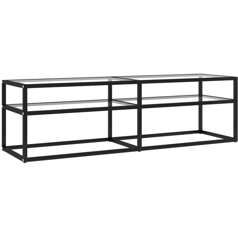 Image of VIDAXL TV Cabinet Transparent 140x40x40.5cm Tempered Glass vidaXL 8720286463116