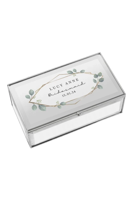 Image of Personalised Memento Company Personalised Message Botanical Jewellery Box