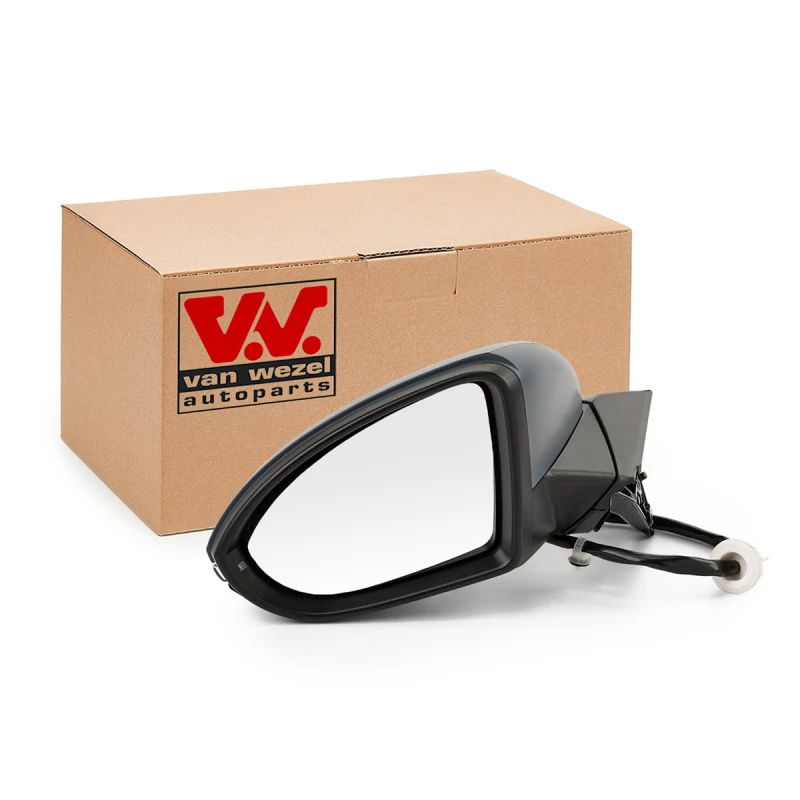 Image of VAN WEZEL 5766827 Wing mirror * HAGUS * Left, Heatable, primed Outside Mirror (50)